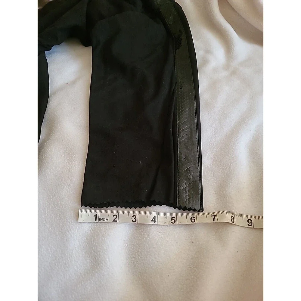 ONE-OF-A-KIND  hand-made SUEDE SNAKESKIN  Rhinestone, ladies TUXEDO S BLACK - Picture 11 of 16